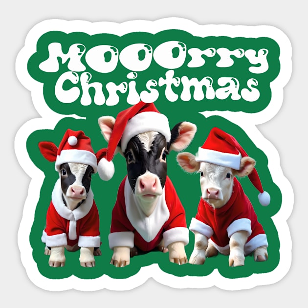 MOOOrry Christmas Sticker by Jaymz Weiss Designz